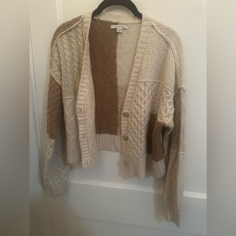 Lightweight American Eagle patchwork cardigan